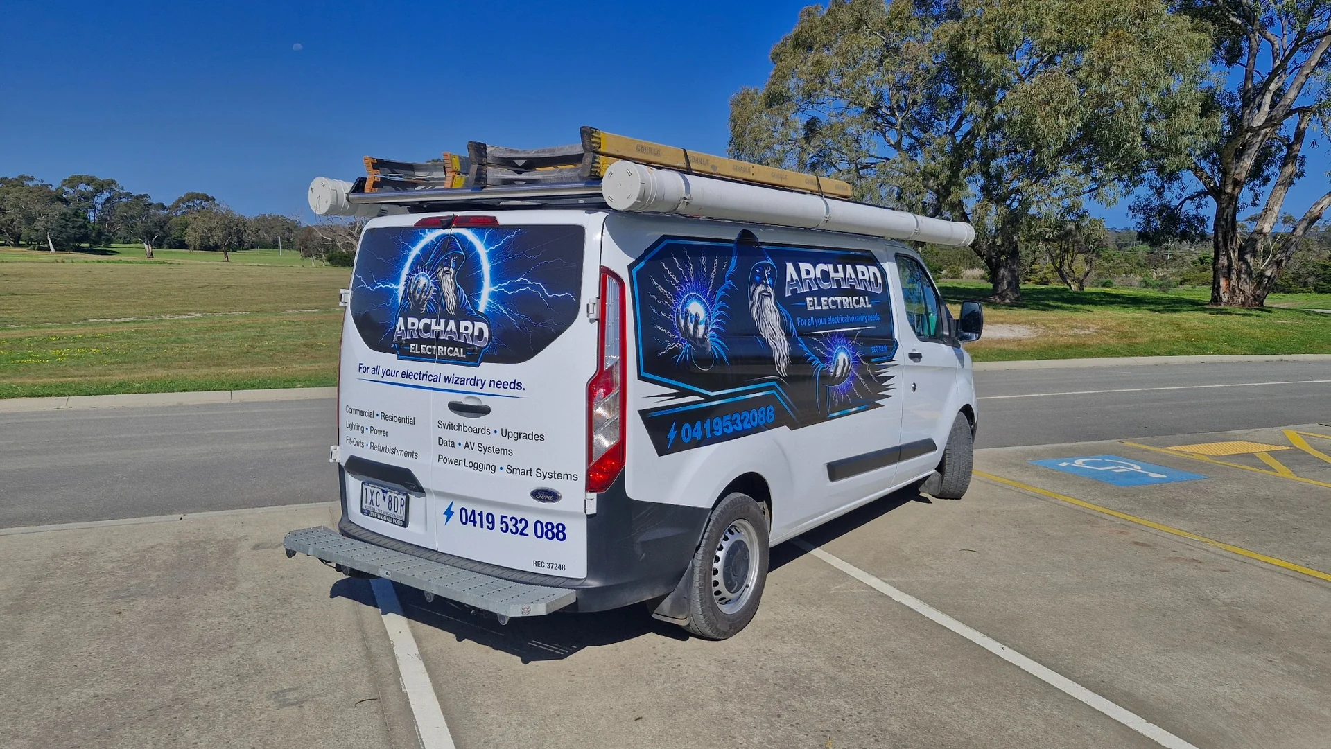 Finished Archard Electrical van · driver rear quarter