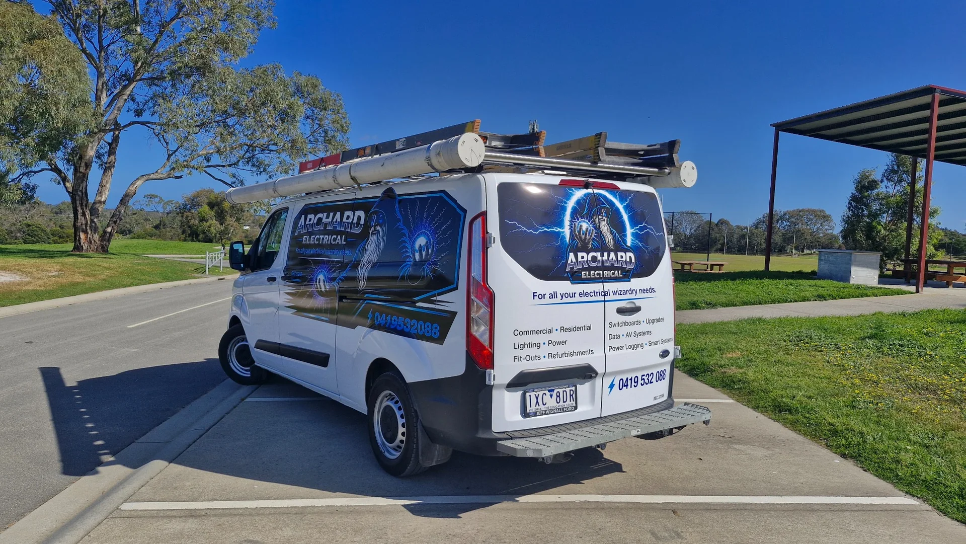 Finished Archard Electrical van · passenger rear quarter