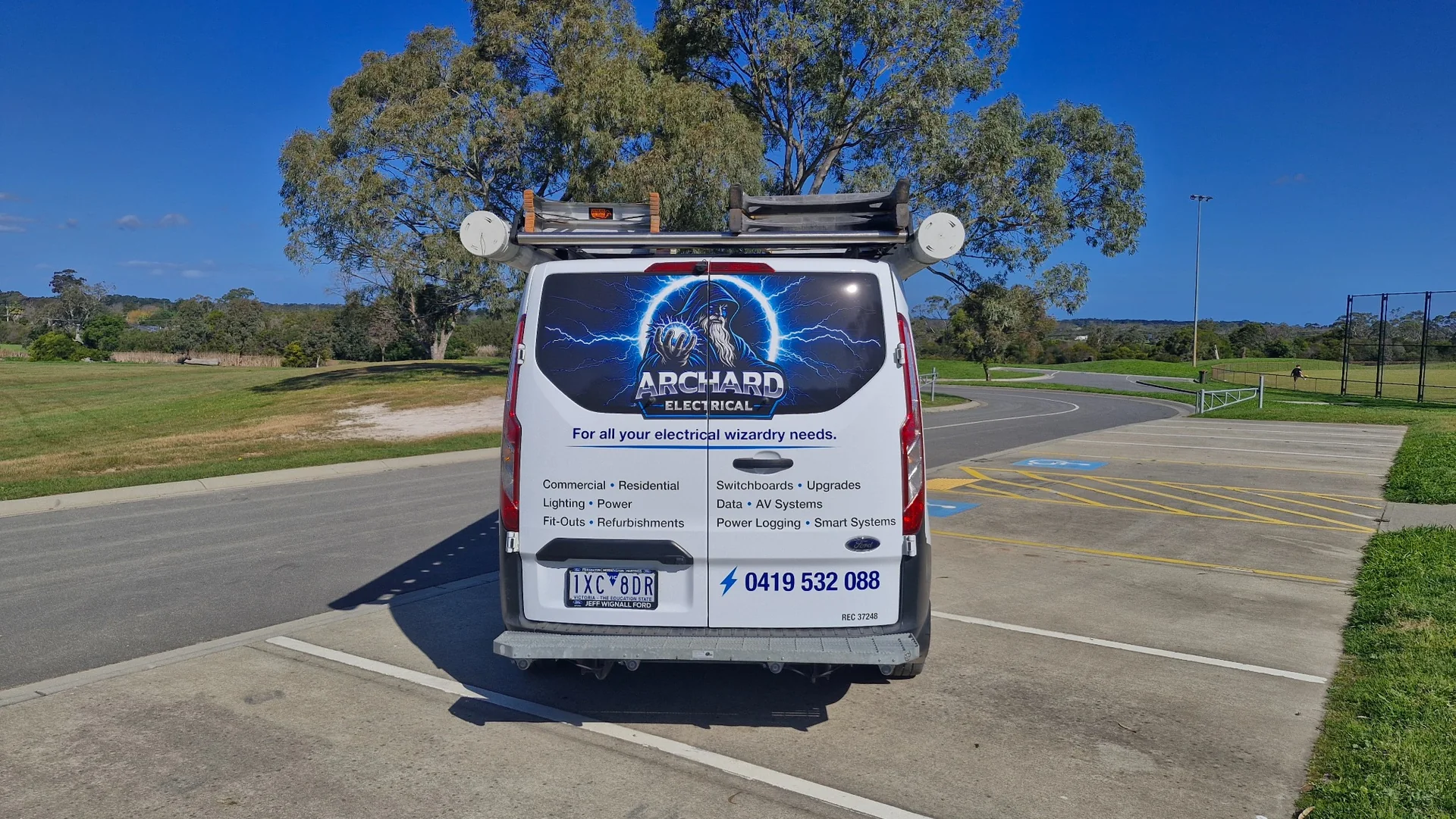 Finished Archard Electrical van · rear
